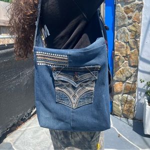 Upcycled Sling bag / shoulder bag / tote bag